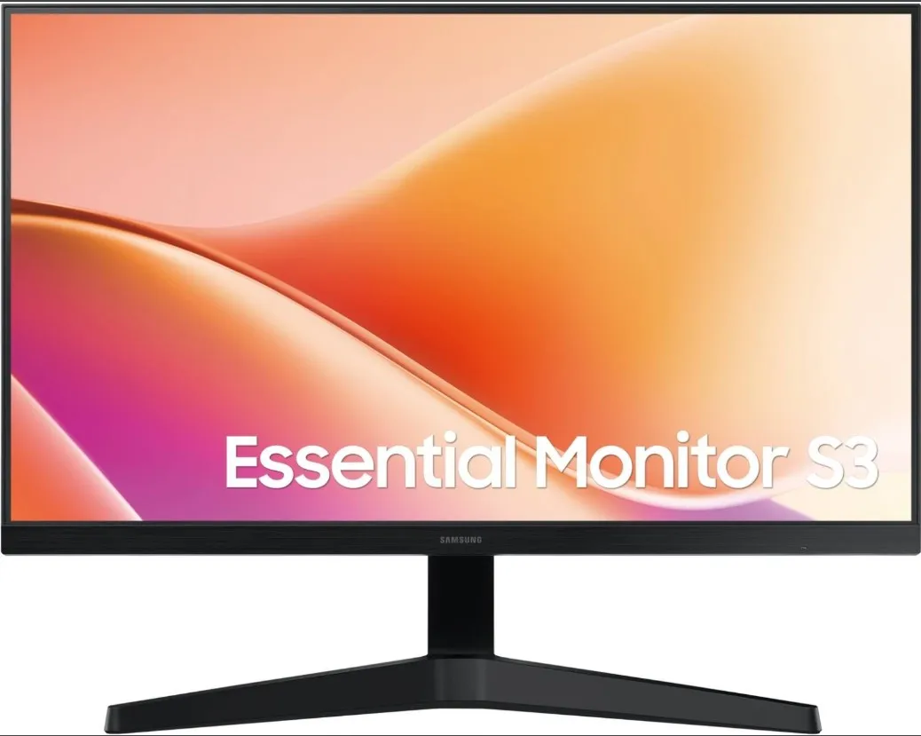 SAMSUNG S3 S33GF Essential Monitor, 24" VA Display, FHD Resolution, 100Hz Refresh Rate, 5ms (GtG) Response Time, 16.7m Max Color Support, Black | LS24F330EAMXUE