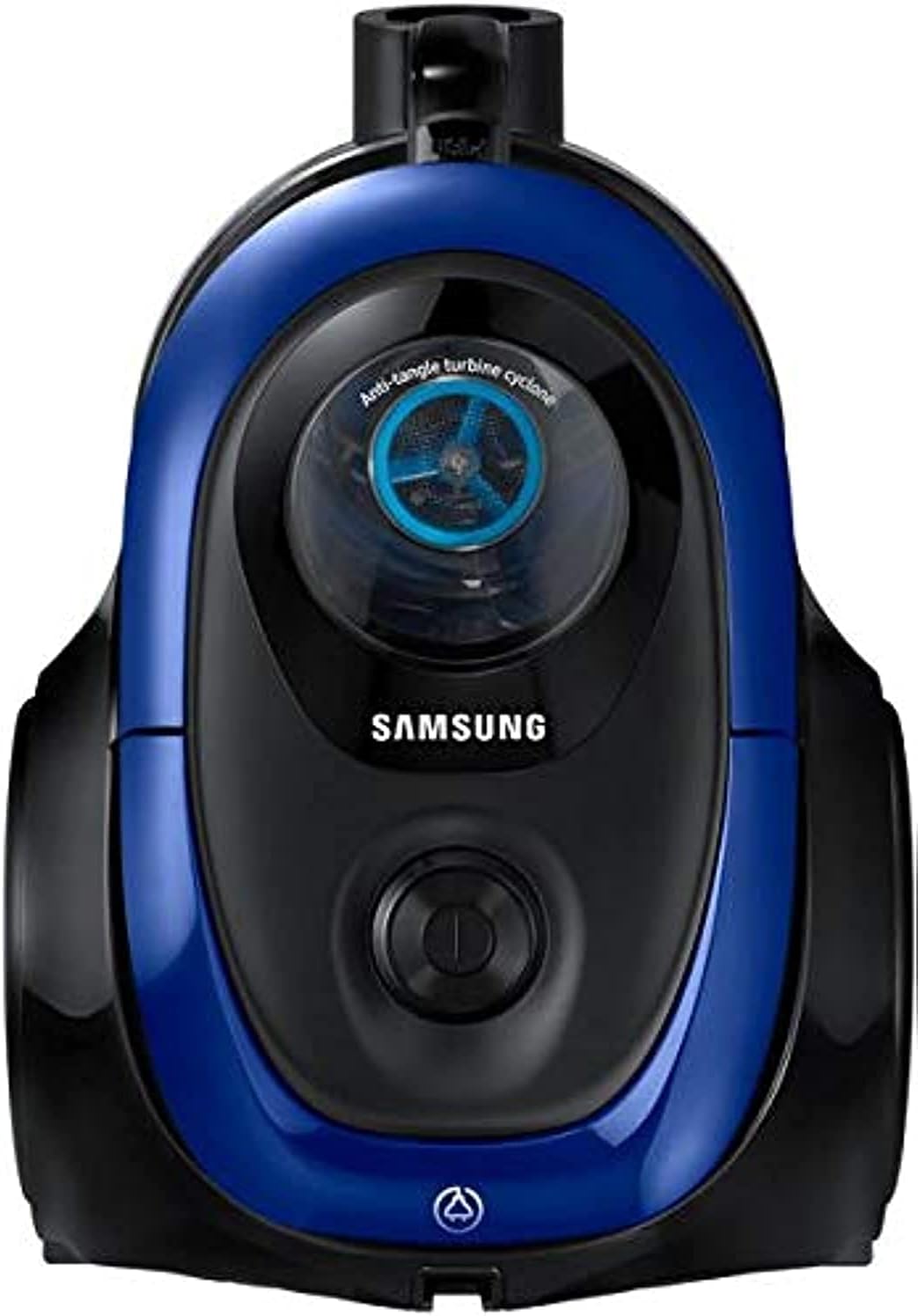 Samsung VC2100M Bagless Canister Vacuum Cleaner, 2L Dust Bin, 1800W Motor, 370W Suction Power, Cyclone Force with Anti-Tangle Turbine, Telescopic Steel Pipe, 2-in-1 Tool, Automatic Cord Rewind, Vitality Blue – VC18M2120SB/SG