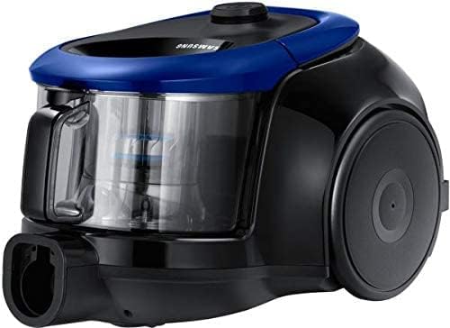 Samsung VC2100M Bagless Canister Vacuum Cleaner, 2L Dust Bin, 1800W Motor, 370W Suction Power, Cyclone Force with Anti-Tangle Turbine, Telescopic Steel Pipe, 2-in-1 Tool, Automatic Cord Rewind, Vitality Blue – VC18M2120SB/SG