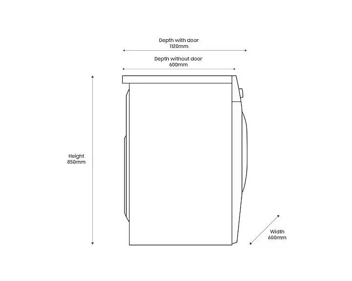 Samsung Washer Dryer WD80TA046BX 8kg Wash / 5kg Dry (Inox / Silver)