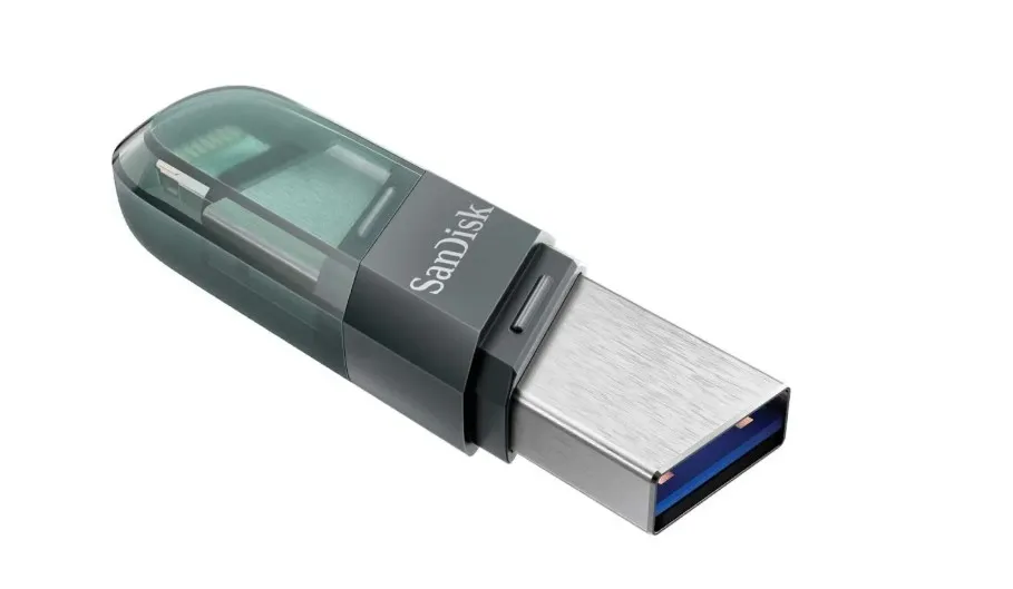 Sandisk iXpand Flash Drive With Lightning USB 3.1 128GB Grey/Green SDIX90N-128G-GN6NE 4