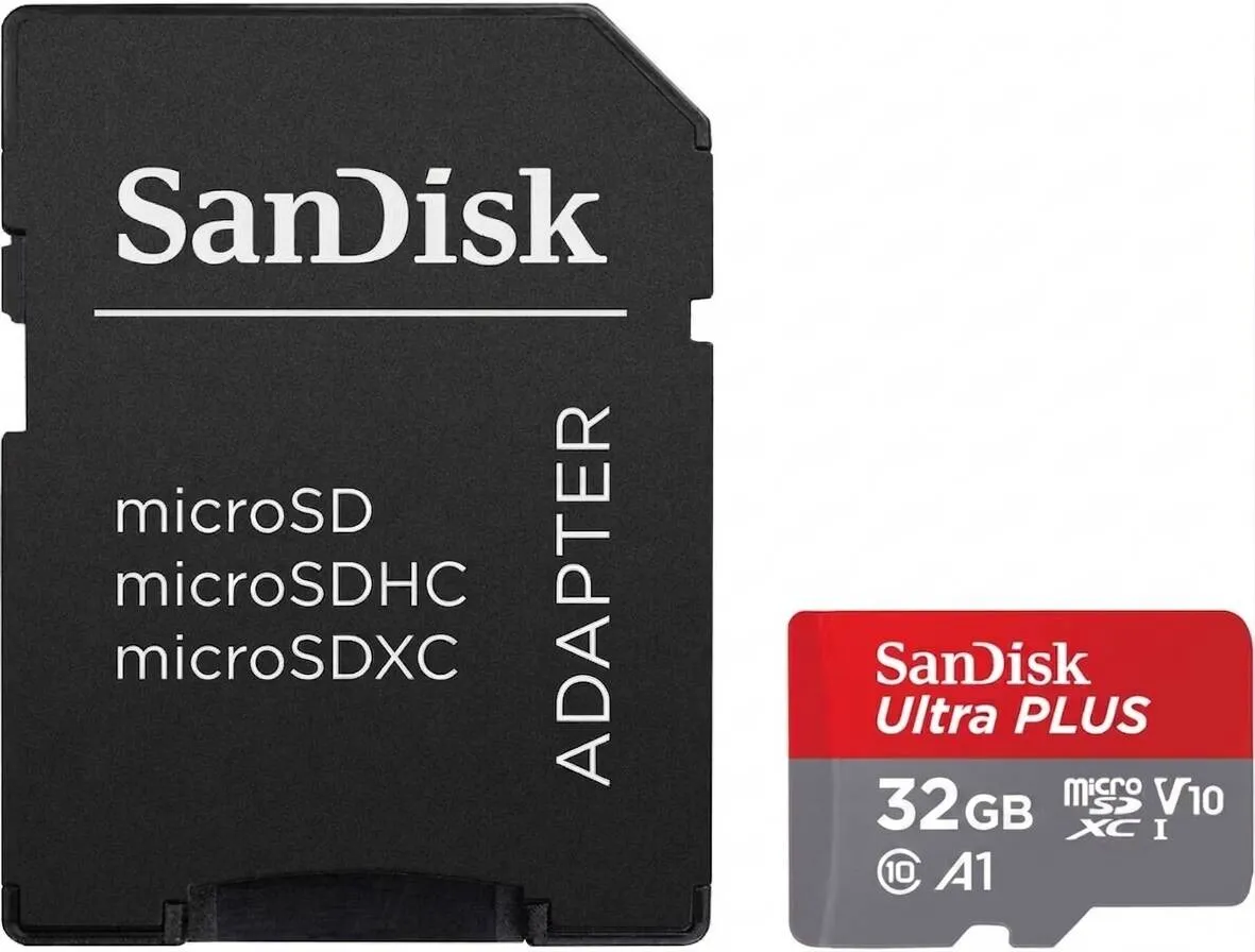 SANDISK MEMORY CARD MICRO SD ULTRA PLUS WITH ADAPTER 130MB/S (SDSQUB3-032G-ATGIA) 32GB