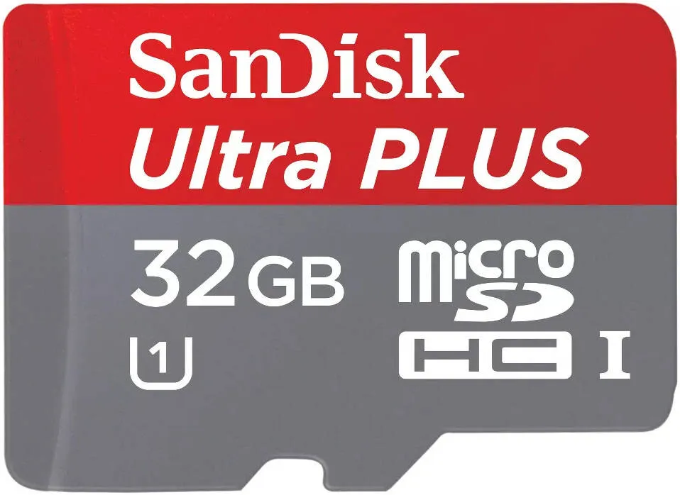 SANDISK MEMORY CARD MICRO SD ULTRA PLUS WITH ADAPTER 130MB/S (SDSQUB3-032G-ATGIA) 32GB