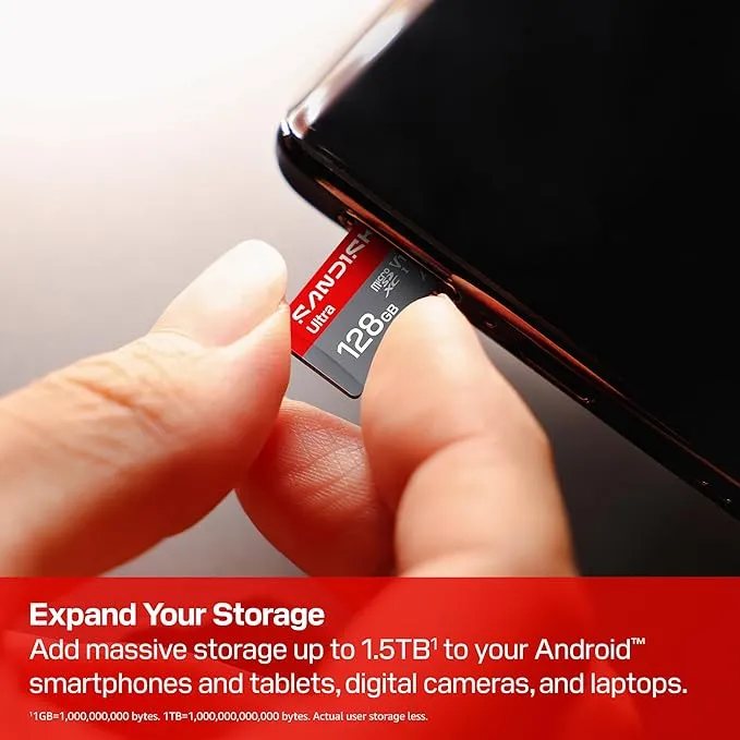 SANDISK MEMORY CARD MICRO SD ULTRA WITH ADAPTER 195MB/S (SDSQUJQ-128G-GZ6MA) 128GB 2