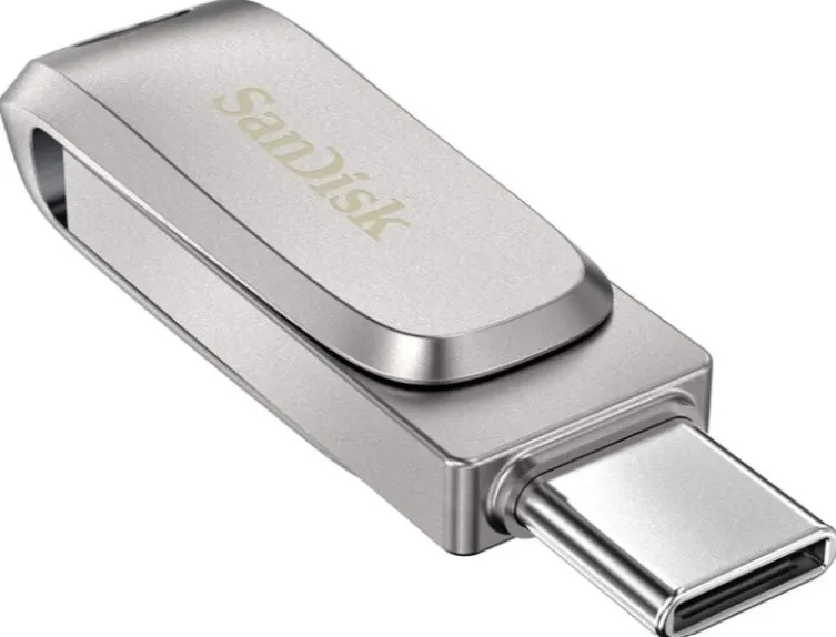 SanDisk Ultra 128GB Dual Luxe USB Type-C, Type-A, Speed Up to 150Mbps, Premium Metal Design | SDDDC4-128G-G46