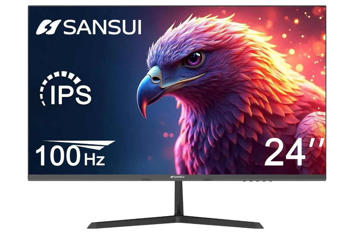 SANSUI X3A Monitor, 24" IPS Display, FHD Resolution, 100Hz Refresh Rate, 5ms (OD) Response Time, AMD FreeSync Technology, 16.7m Color Display, Black | ES-24X3A