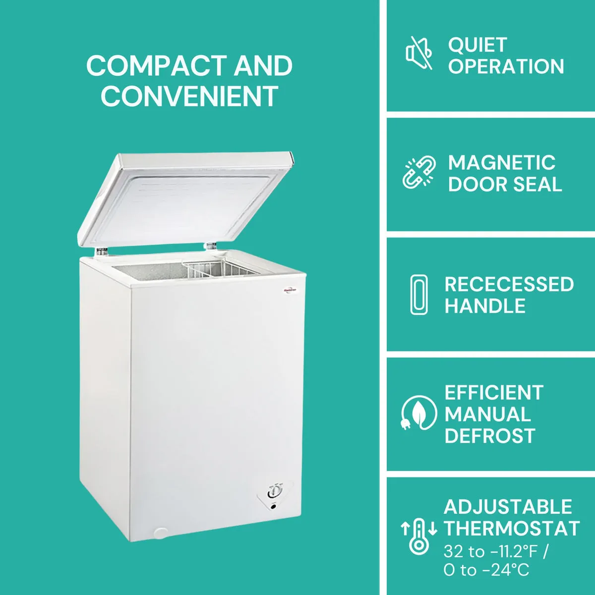 shinwey Chest Freezer 99Liters SHWCF35W 3