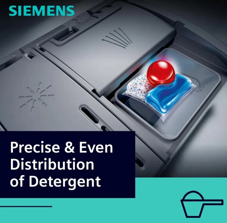 Siemens 5 Programs 12 Place Settings, Free Standing Dishwasher, Silver Sn25D800Gc 4