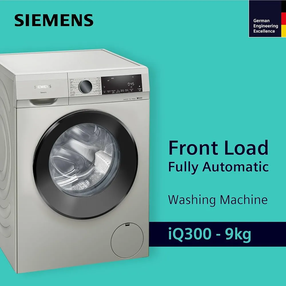 Siemens iQ300 Front Load Washing Machine WG44A10XGC 9kg (Silver Inox)
