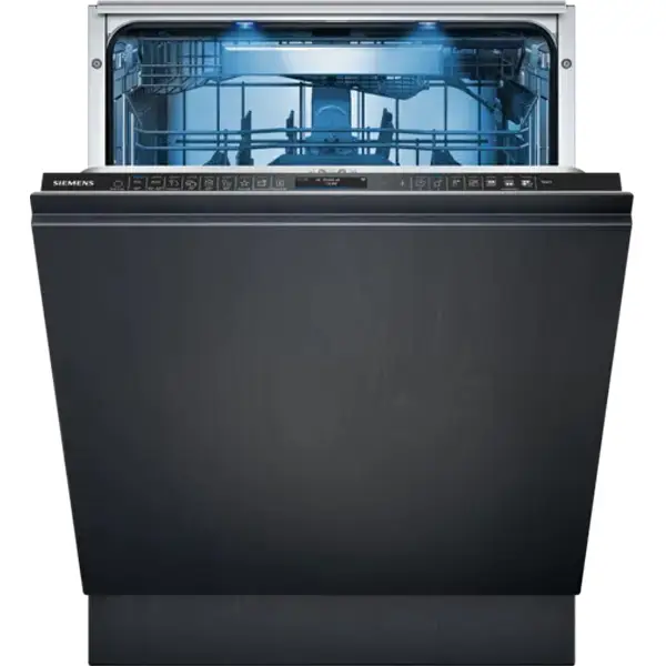 Siemens iQ700 Fully Integrated Dishwasher, 13 Place Settings, 8 Programs, Home Connect, Zeolith PerfectDry, 42dB Quiet Operation, Third Cutlery Drawer, emotionLight, timeLight, 60cm, Made in Germany, Black – SN67ZX86DM