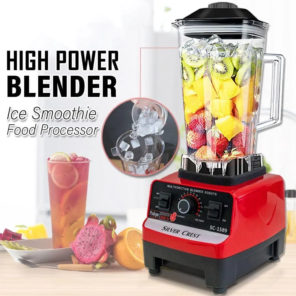 Silver Crest Blender Professional Heavy Duty Commercial Mixer Juicer Speed Grinder and Ice Smoothies 4