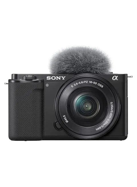 Sony Alpha ZV-E10L Interchangeable Lens Vlog Digital Camera with 16-50mm Lens 24.2MP APS-C Exmor CMOS Sensor Black