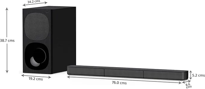 Sony HT-S20R 5.1 Channel Surround Sound Bar with Wired Subwoofer, Bluetooth & Dolby Digital, HT-S20R (Black) 3