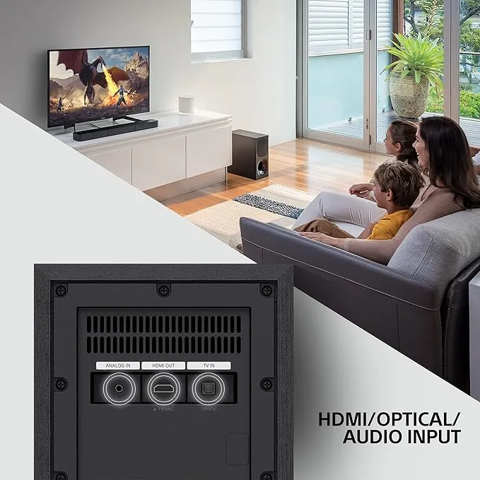 Sony HT-S20R 5.1 Channel Surround Sound Bar with Wired Subwoofer, Bluetooth & Dolby Digital, HT-S20R (Black) 4