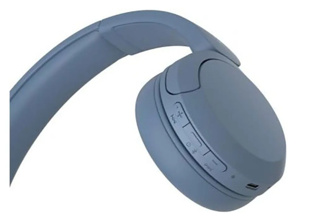 Sony WH-CH520 Wireless Bluetooth Headphones - up to 50 Hours Battery Life with Quick Charge, On-ear style - Blue 4