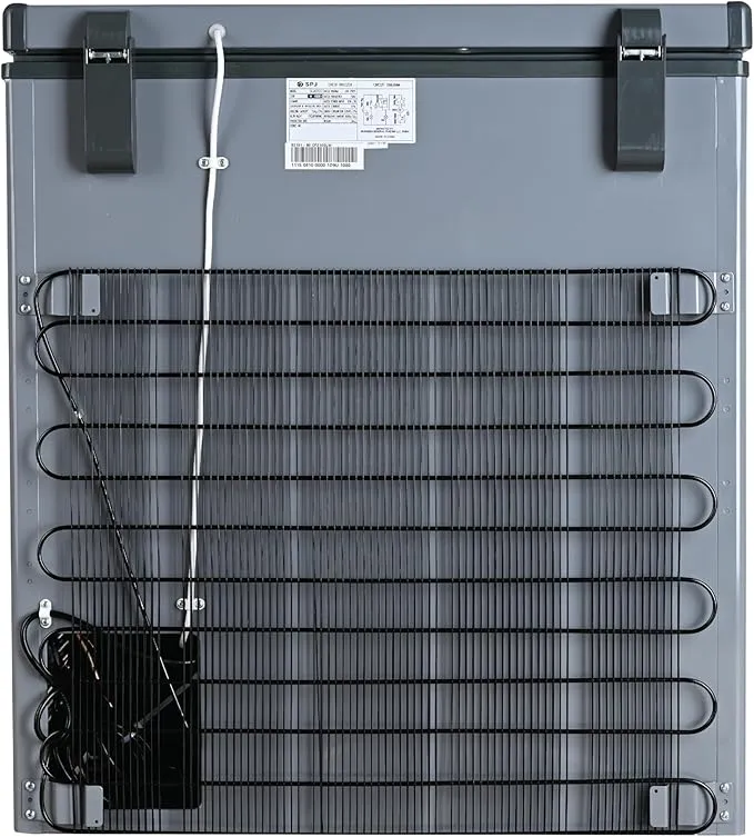 SPJ Chest Freezer – POSH-SLW210C 150L Single Door Hard Top Deep Freezer with Powerful Compressor, R600a Refrigerant, Inside LED Light, Sliding Inner Door, Lock & Key and Grey Finish 4