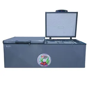 SPJ Chest Freezer – SPJ-POSH-SLW795C 724L Double Door Hard Top Deep Freezer with Powerful Compressor, R290 Refrigerant, Inside LED Light, Mechanical Temperature Control, Smooth Inner Liner & Grey Finish
