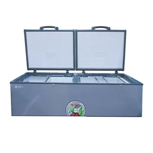 SPJ Chest Freezer – SPJ-POSH-SLW795C 724L Double Door Hard Top Deep Freezer with Powerful Compressor, R290 Refrigerant, Inside LED Light, Mechanical Temperature Control, Smooth Inner Liner & Grey Finish 3