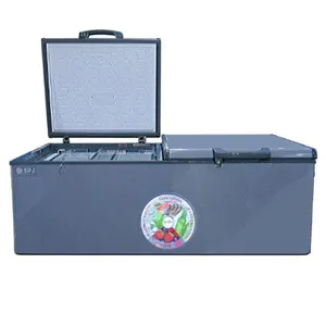 SPJ Chest Freezer – SPJ-POSH-SLW795C 724L Double Door Hard Top Deep Freezer with Powerful Compressor, R290 Refrigerant, Inside LED Light, Mechanical Temperature Control, Smooth Inner Liner & Grey Finish 4