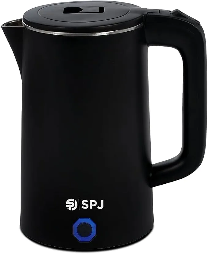 SPJ Electric Kettle – EKX-SS18L05 2L Stainless Steel Electric Kettle with 304 Stainless Steel Body, Auto Power Cut Off, Copper Inside Wiring, 304 SS Heating Element & Compact Design