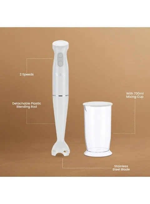 SPJ Hand Blender – HBX-WT400W 400W 2-Speed Hand Blender with Stainless Steel Blade, Detachable Blending Rod, 700ml Mixing Cup & Ergonomic Grip 4