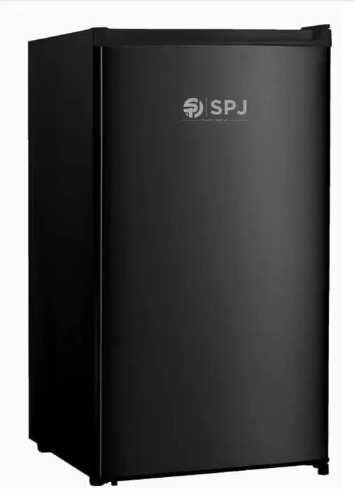 SPJ Single Door Refrigerator – SPJ-RF-BLT129C 93L Direct Cooling Refrigerator with Powerful Compressor, Adjustable Glass Shelves, LED Interior Light, Crisper Drawer, Ice & Egg Tray, Lock & Key and Black Finish