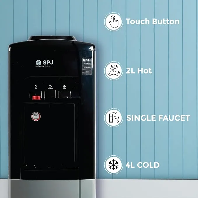 SPJ Water Dispenser Without Refrigerator – WDBLR-CN003 Top Loading Water Dispenser with Hot, Cold & Normal Water Options, 16L Cabinet, Compressor Cooling, Child Lock, Anti-Bacterial Material & Low Noise Design 4