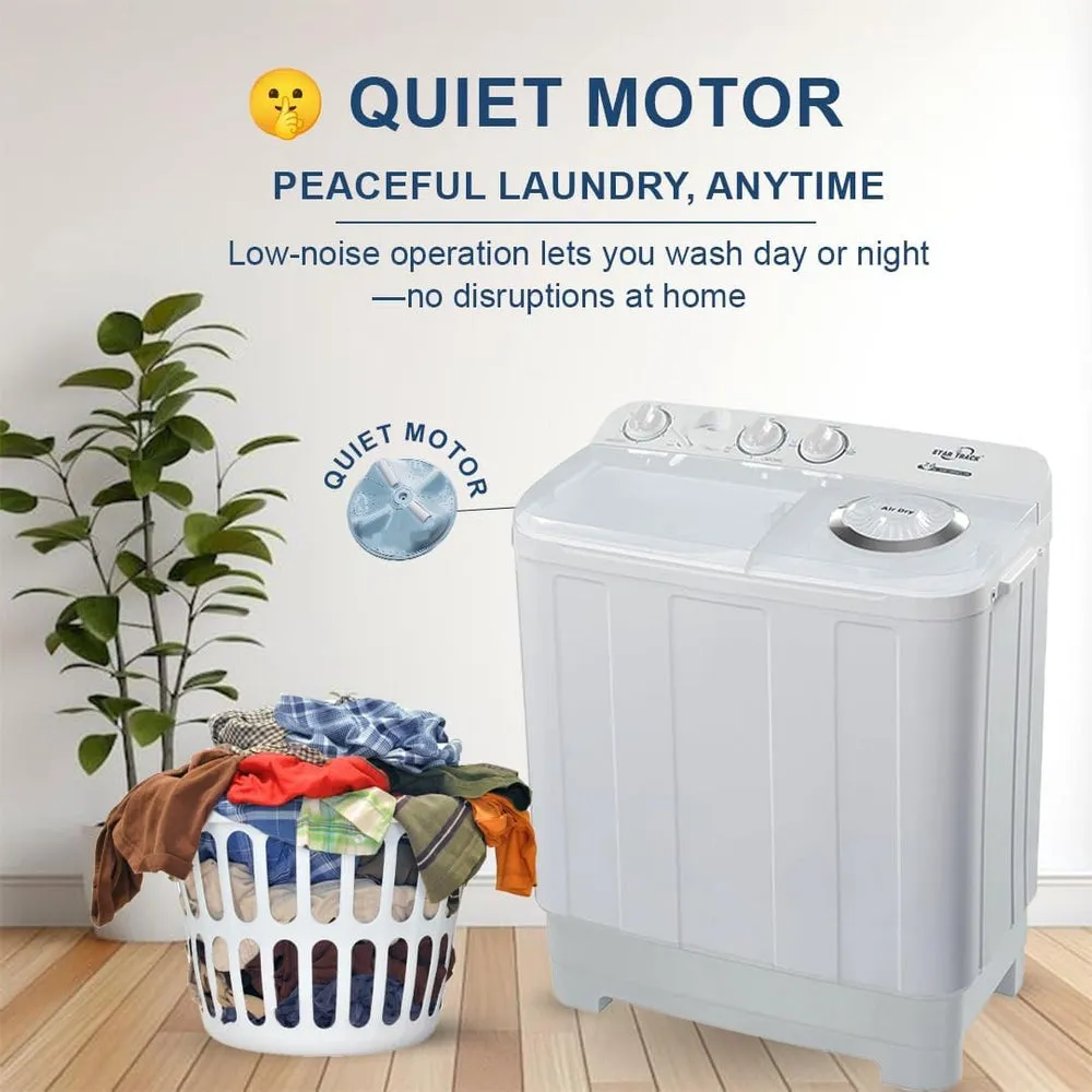 Star Track 20KG Twin Tub Washing Machine – SW2000W1-TK Semi Automatic Top Load Washer with Spin Dryer, Lint Filter, Dual Tub Design, Mechanical Timer & Energy Efficient Motor 3