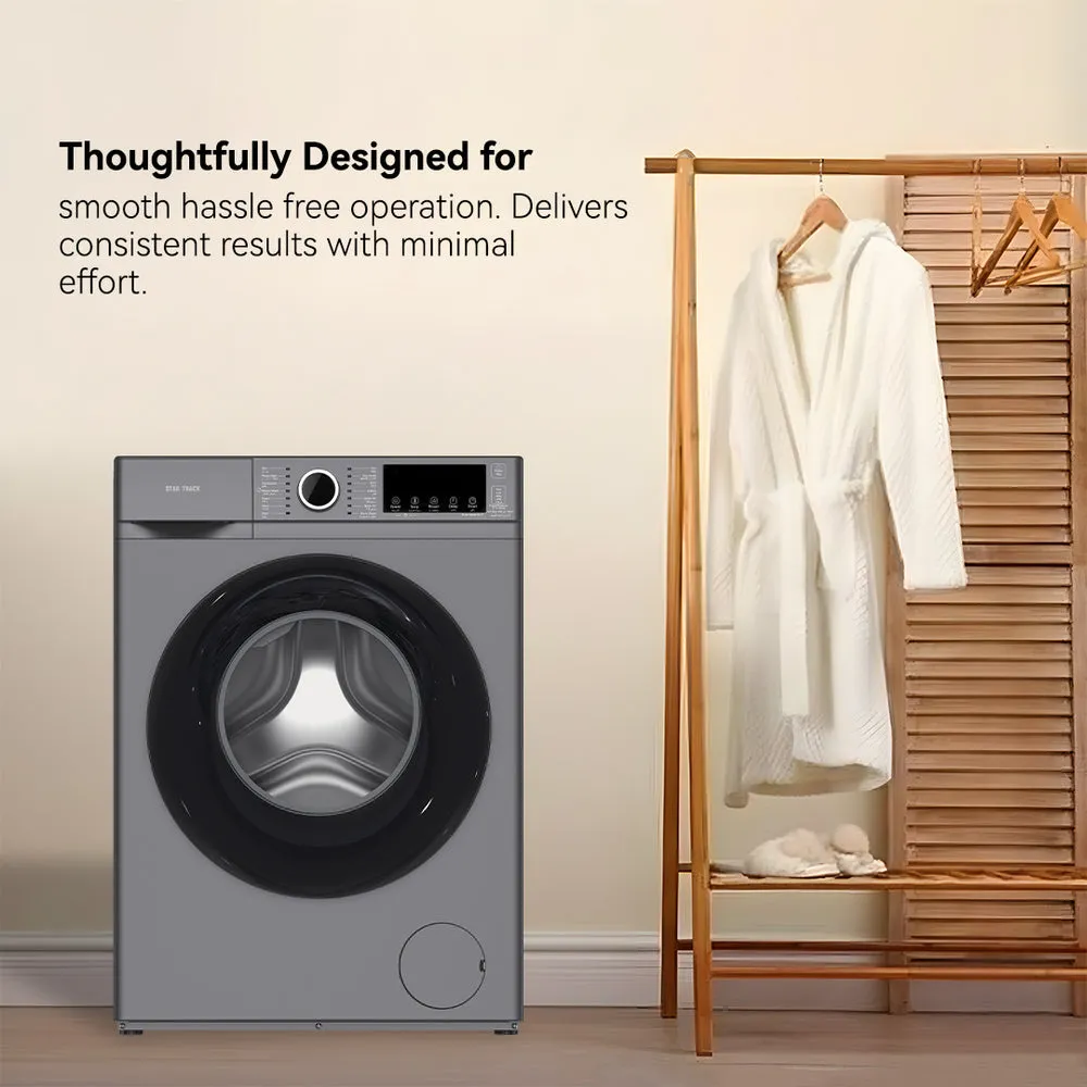 Star Track 6KG Front Load Washing Machine – SW600ATW1-SK Fully Automatic Front Loading Washer with BLDC Inverter Motor, 1200 RPM Spin Speed, LED Display, Multiple Wash Programs & Energy Efficient Operation 3