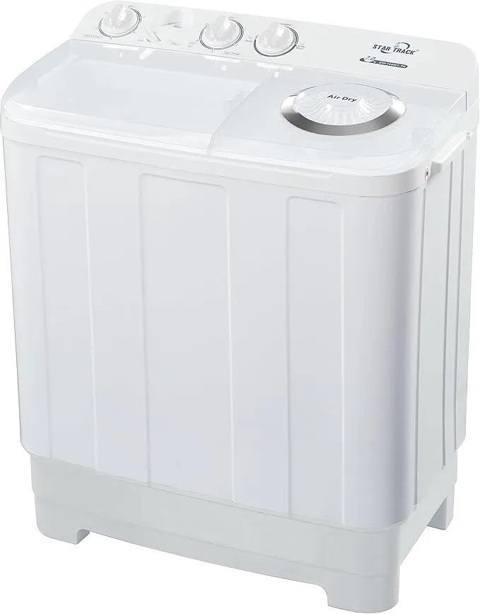 Star Track 7KG Twin Tub Washing Machine – SW700W1-TK Semi Automatic Top Load Washer with Spin Dryer, Lint Filter, Mechanical Control, Energy Efficient Motor & Dual Tub Design