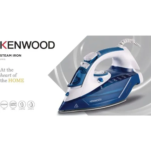 Steam Iron, Ceramic Plate, Auto Shut Off, 140G Steam Shot, Anti Drip, Spray Function 350 ml 2600 W STP75.000WB White 4