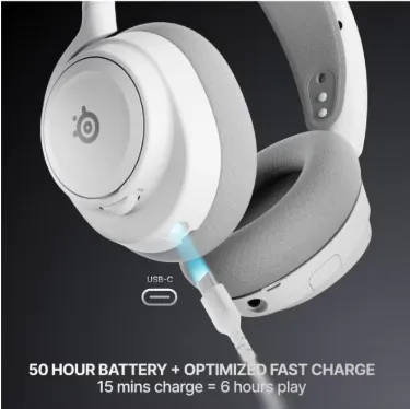SteelSeries Arctis Nova 7P White Wireless Gaming Headset + Multi-Booster Pack Add-Ons, Mobile App Control, 38 HR Battery, Neodymium Magnetic Drivers, 2.4GHz/Bluetooth, White | 61562 4