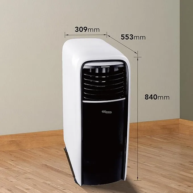 Super General 1.0 Ton (12000 BTU) Portable Air Conditioner With Rotary Compressor, T3 Climate, R410A Refrigerant, 3-in-1 Cooling, Dehumidifier & Fan Mode, Sleep Mode, 3 Fan Speeds, No Drip Technology, Water Self Evaporation, 24 Hour Timer & Remote Control SGP124T3 White-Black 4