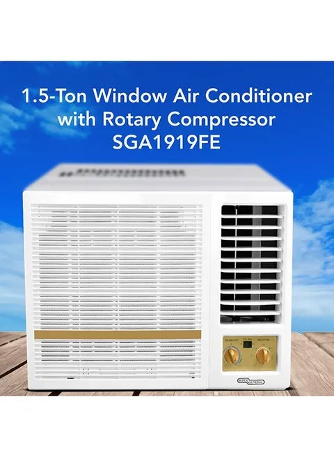 Super General 1.5 Ton Rotary Window Air Conditioner With T3 Rotary Compressor, R410A Refrigerant, Fresh Air Ventilation, Auto Restart & Low Noise Operation SGA1919FE White 3