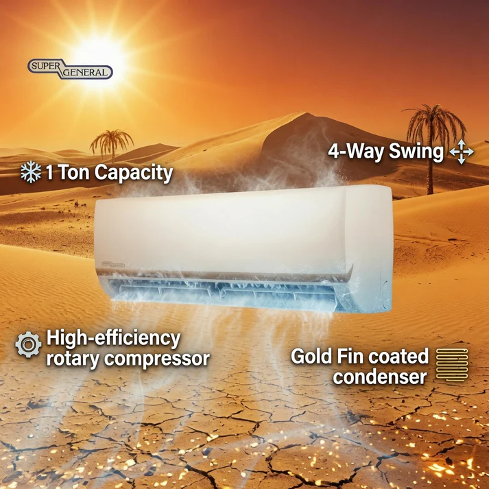 Super General 1 Ton Rotary Split Air Conditioner – SGST1205N1 3