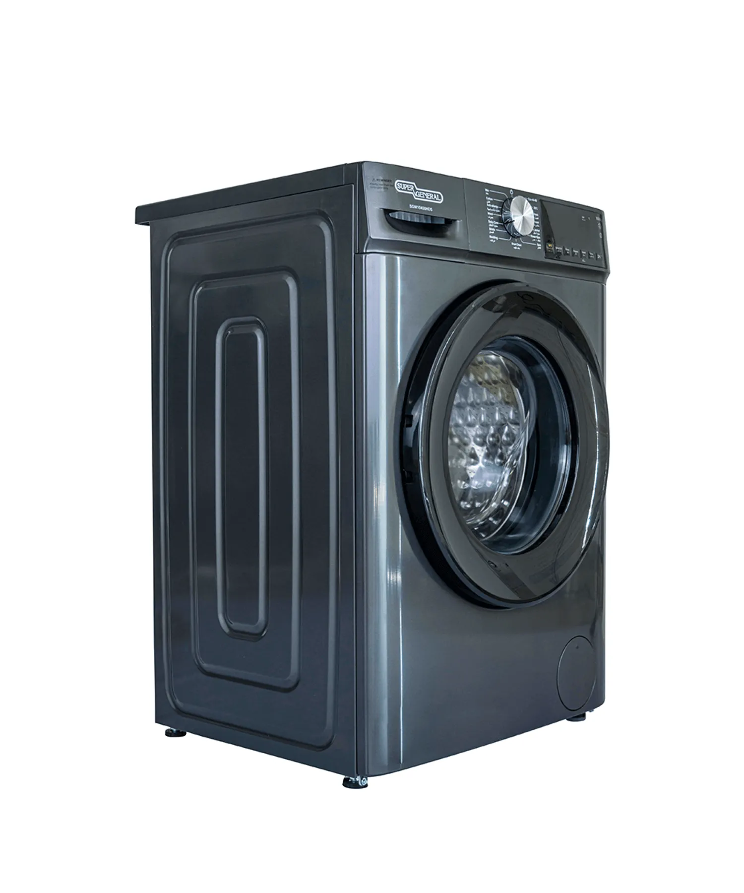 Super General 10KG Front Load Fully Automatic Washing Machine With 1400 RPM, 15 Wash Programs, LED Display, Built-In Heater, One Touch Wash & Quick Wash SGW10450HDS Grey 3