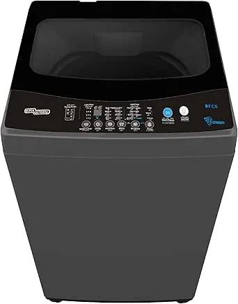 Super General 11.5KG Fully Automatic Top Load Washing Machine With 700 RPM, 8 Wash Programs, Soft Close Glass Lid, LED Display, Child Lock, Drum Clean, Delay Start & Auto Balance SGW1252S Dark Silver