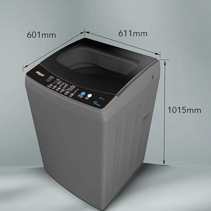 Super General 11.5KG Fully Automatic Top Load Washing Machine With 700 RPM, 8 Wash Programs, Soft Close Glass Lid, LED Display, Child Lock, Drum Clean, Delay Start & Auto Balance SGW1252S Dark Silver 4