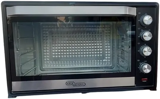 Super General 120L Electric Oven – SGEO121TRC Stainless Steel with Convection, Rotisserie, Grill, Mechanical Control, Timer & Adjustable Temperature Control