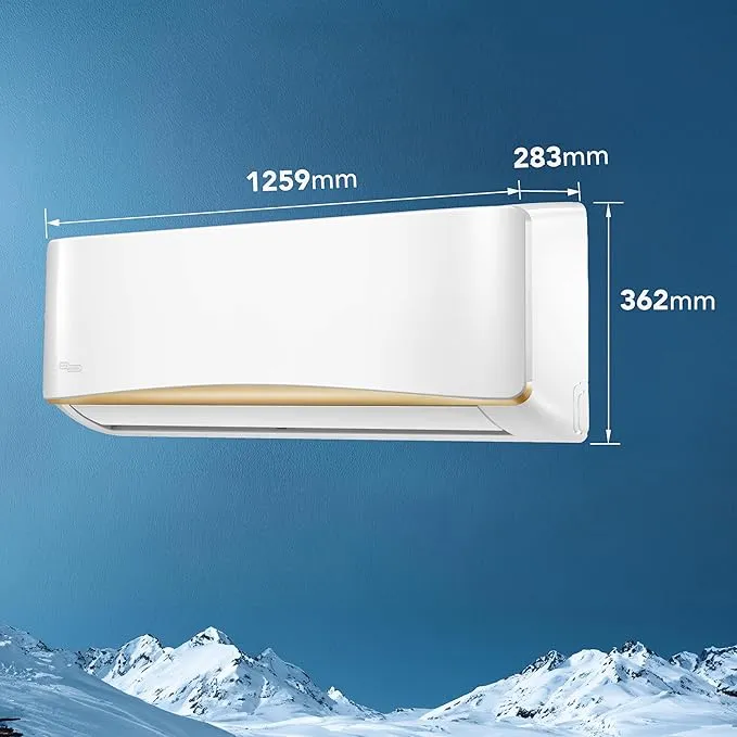 Super General 2.5 Ton (30000 BTU) Rotary Split Air Conditioner With Rotary Compressor, T3 Climate, 4 Way Swing, Gold Fin, Turbo Mode, Eco Mode, Follow Me Function, Auto Restart & Hidden Display SGS316AE White 3