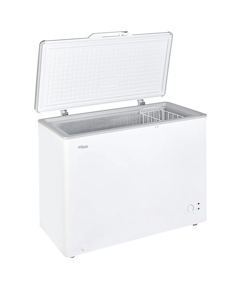 Super General 250L Chest Freezer – SGF244HE Single Door Deep Freezer with Aluminum Lining, R134a Refrigerant, Lock & Key, Storage Basket, Interior Lamp & Castor Wheels 3