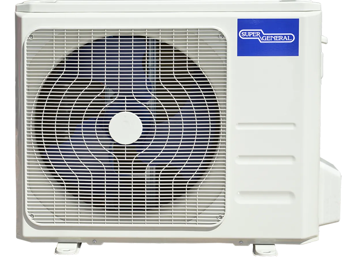 Super General 3.0 Ton (31400 BTU) Rotary Split Air Conditioner With Twin Rotary Compressor, T3 Climate, 4 Way Swing, Turbo Mode, Gold Fin, Eco Mode, Follow Me Function & Hidden Display SGS366GE White