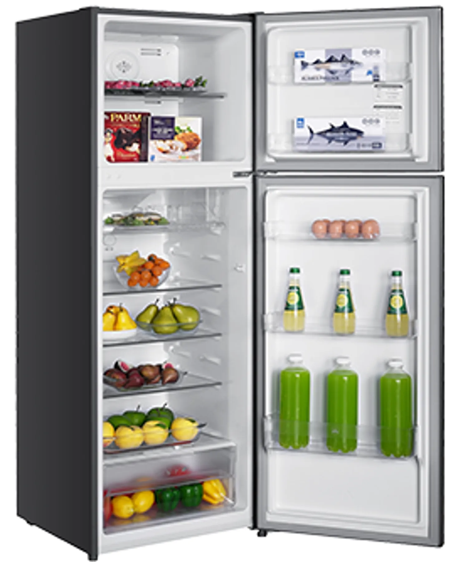 Super General 360L Gross 247L Net Capacity Double Door Top Mount Refrigerator-Freezer No Frost Inverter SGR365IE Silver/Inox 4