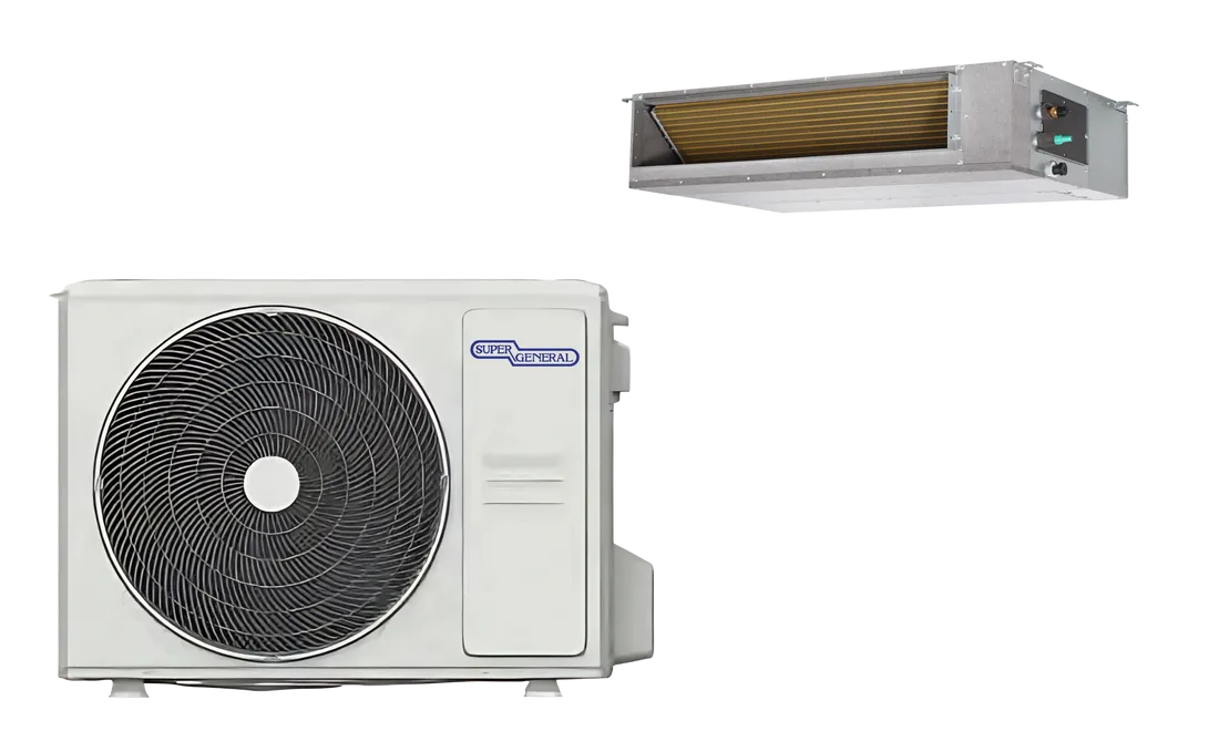 Super General 4.0 Ton Inverter Ducted Air Conditioner – SGDI-4830AE 45000 BTU Cooling System with Inverter Compressor, T3 Climate, R410A Refrigerant & Energy Efficient Operation