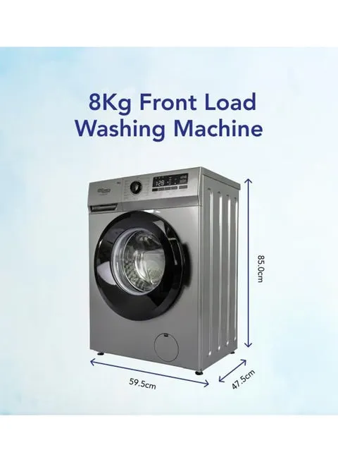 Super General 8Kg Front Load Fully Automatic Washing Machine 1400 RPM With BLDC Inverter Motor, Built-In Heater, LED Display & 15 Wash Programs SGW8250NLEDS Silver 4