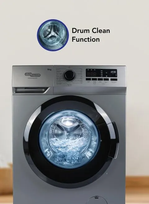 Super General 8Kg Front Load Fully Automatic Washing Machine 1400 RPM With BLDC Inverter Motor, Built-In Heater, LED Display & 15 Wash Programs SGW8250NLEDS Silver 5