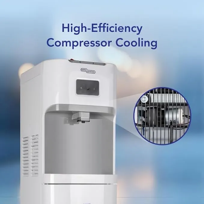 Super General Bottom Load Hot, Normal & Cold Water Dispenser With Stainless Steel Tank, Child Safety Lock, Compressor Cooling & R134a Refrigerant SGL3030BM White 3