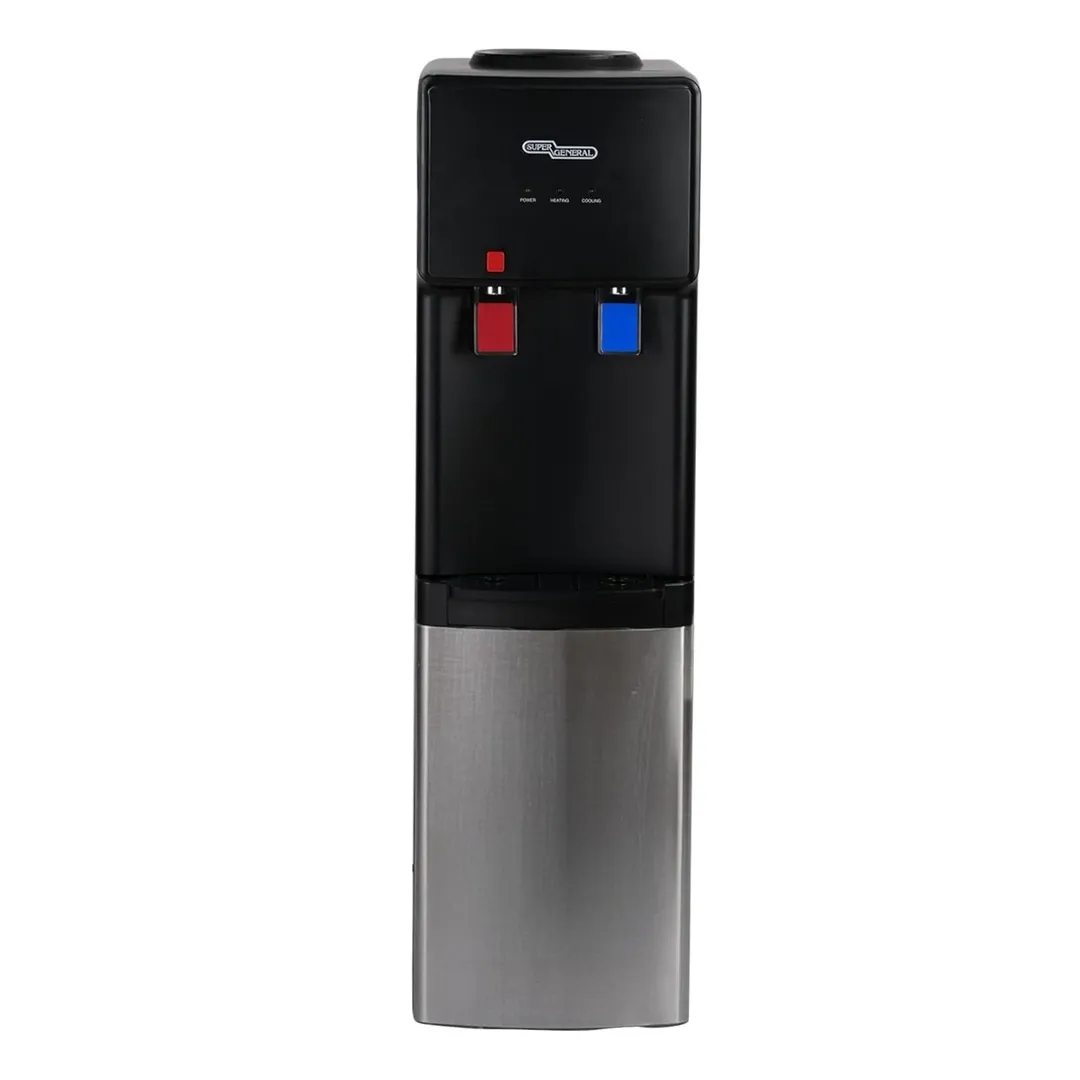 Super General Hot & Cold Top Load Water Dispenser With 5L Cold Water Tank, Stainless Steel Tank, Compressor Cooling & Child Safety Lock SGL3871 White