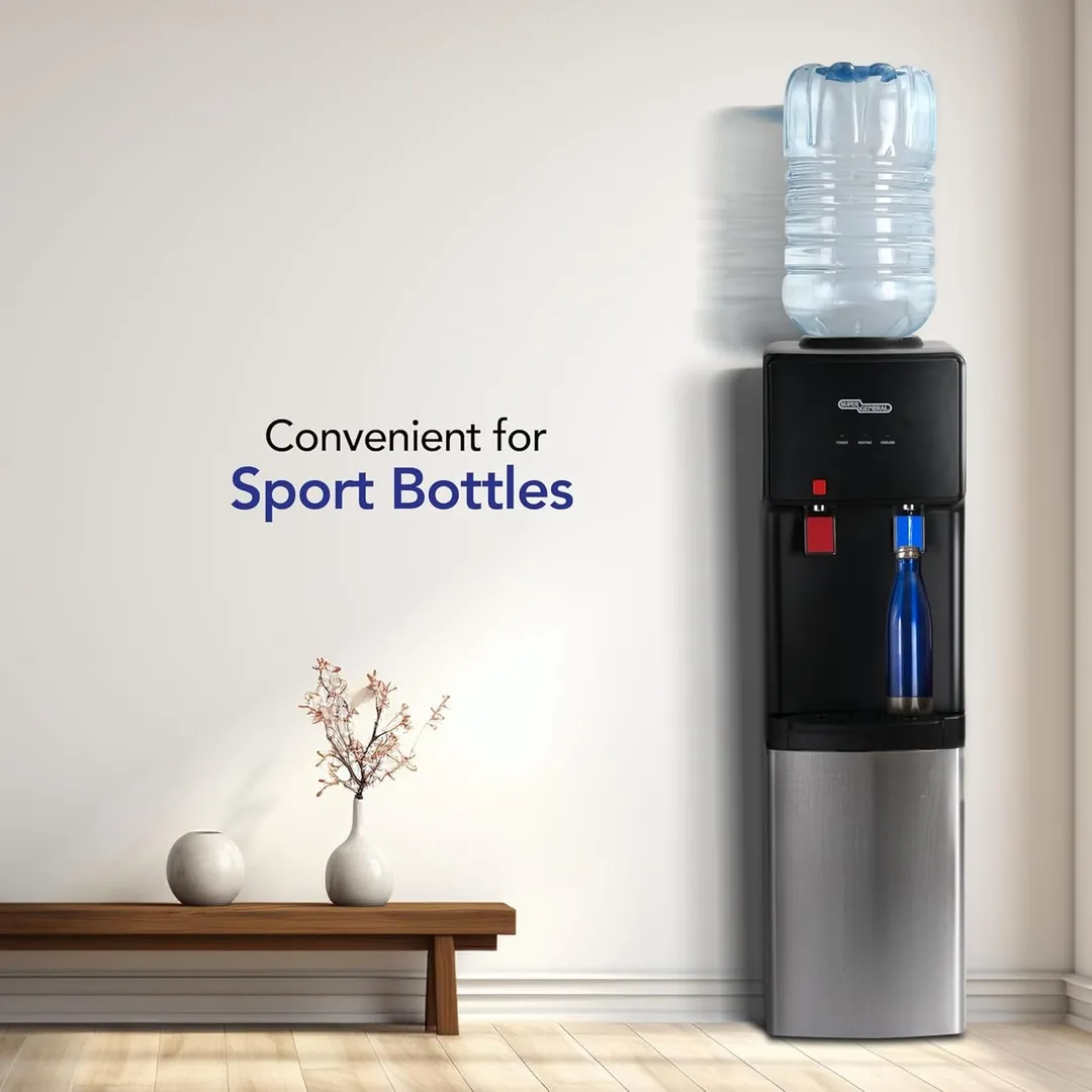 Super General Hot & Cold Top Load Water Dispenser With 5L Cold Water Tank, Stainless Steel Tank, Compressor Cooling & Child Safety Lock SGL3871 White 3