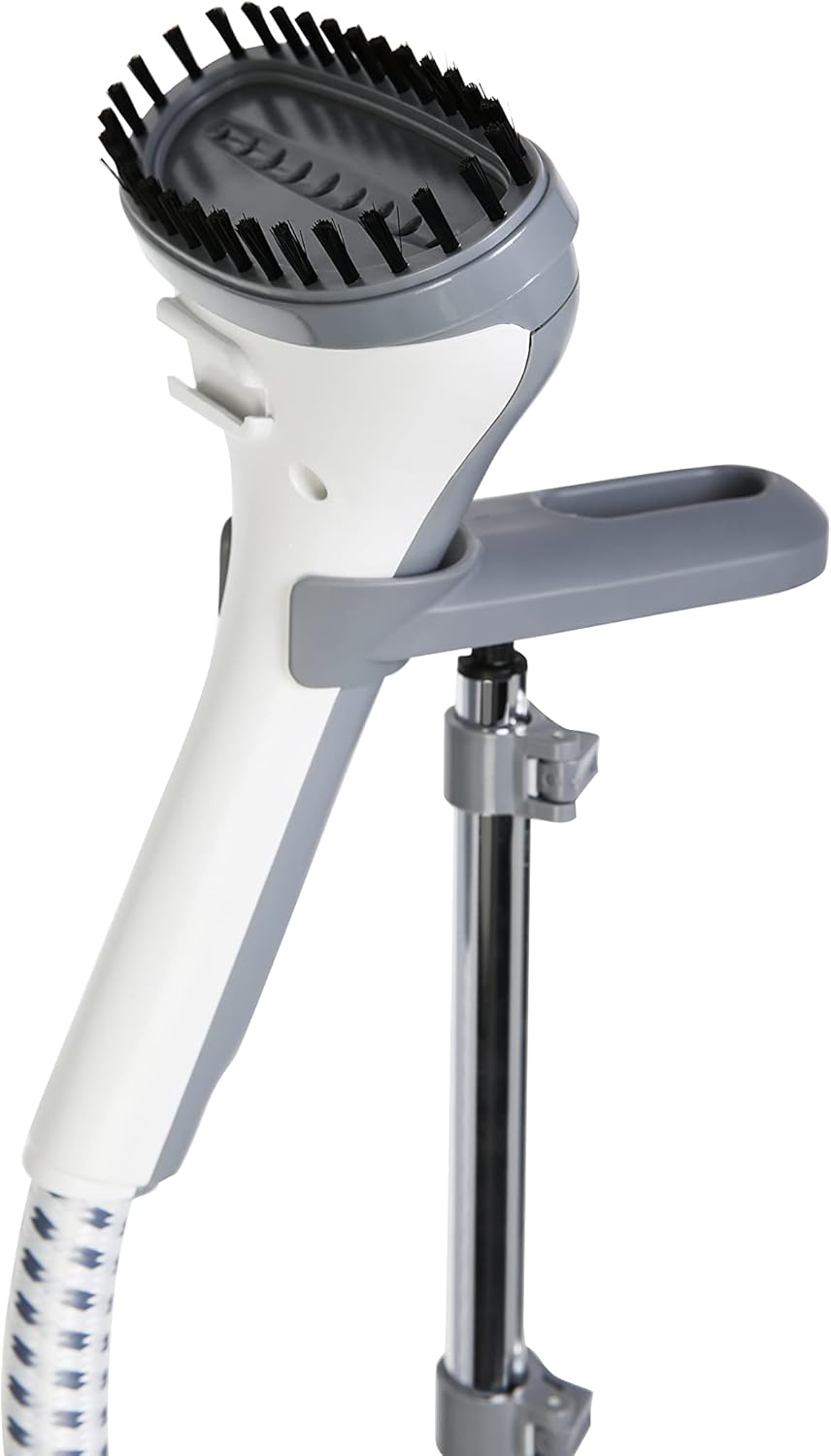 Super General SGGS-01-MC Upright Garment Steamer, 1230–1470W, 2.5L Water Tank, Adjustable Telescopic Pole, Flexible Steam Hose, Garment Hanger, Silver/Grey – 1-Year Warranty